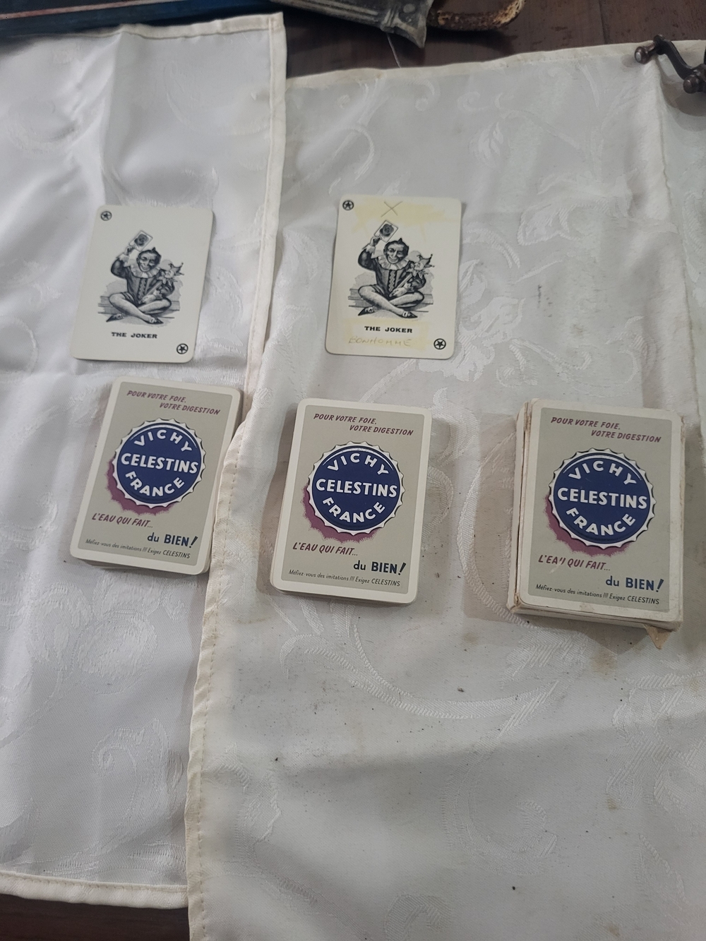 vintage 1950's promotional playing cards featuring advertising Vichy